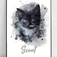 Cute Paint Splat Any Pet Print Gift